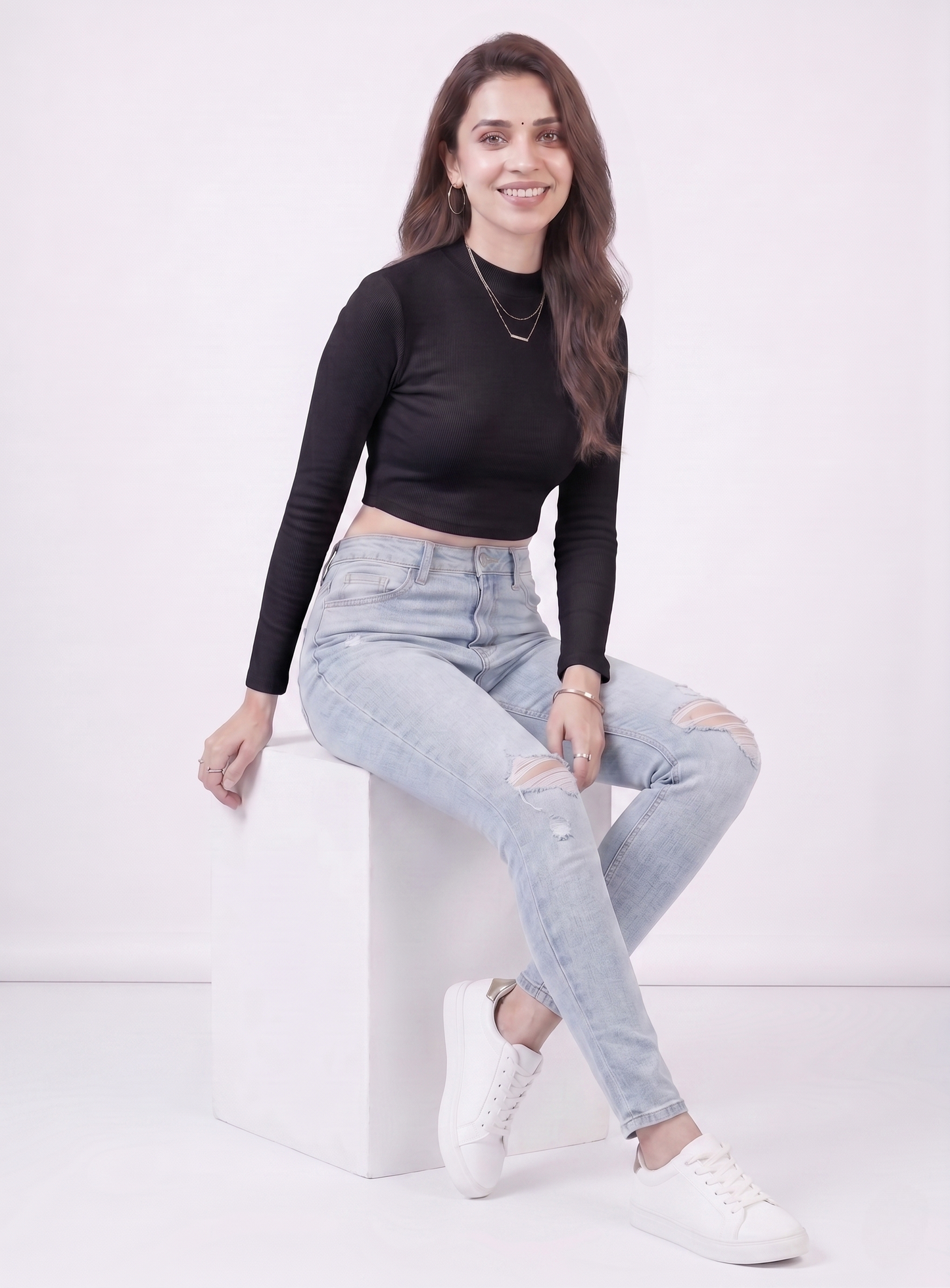 Premium Fitted Ribbed Crop Top - 9 Versatile Shades