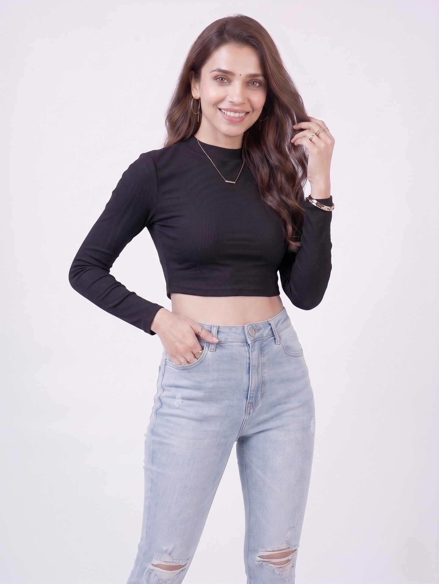Premium Fitted Ribbed Crop Top - 9 Versatile Shades
