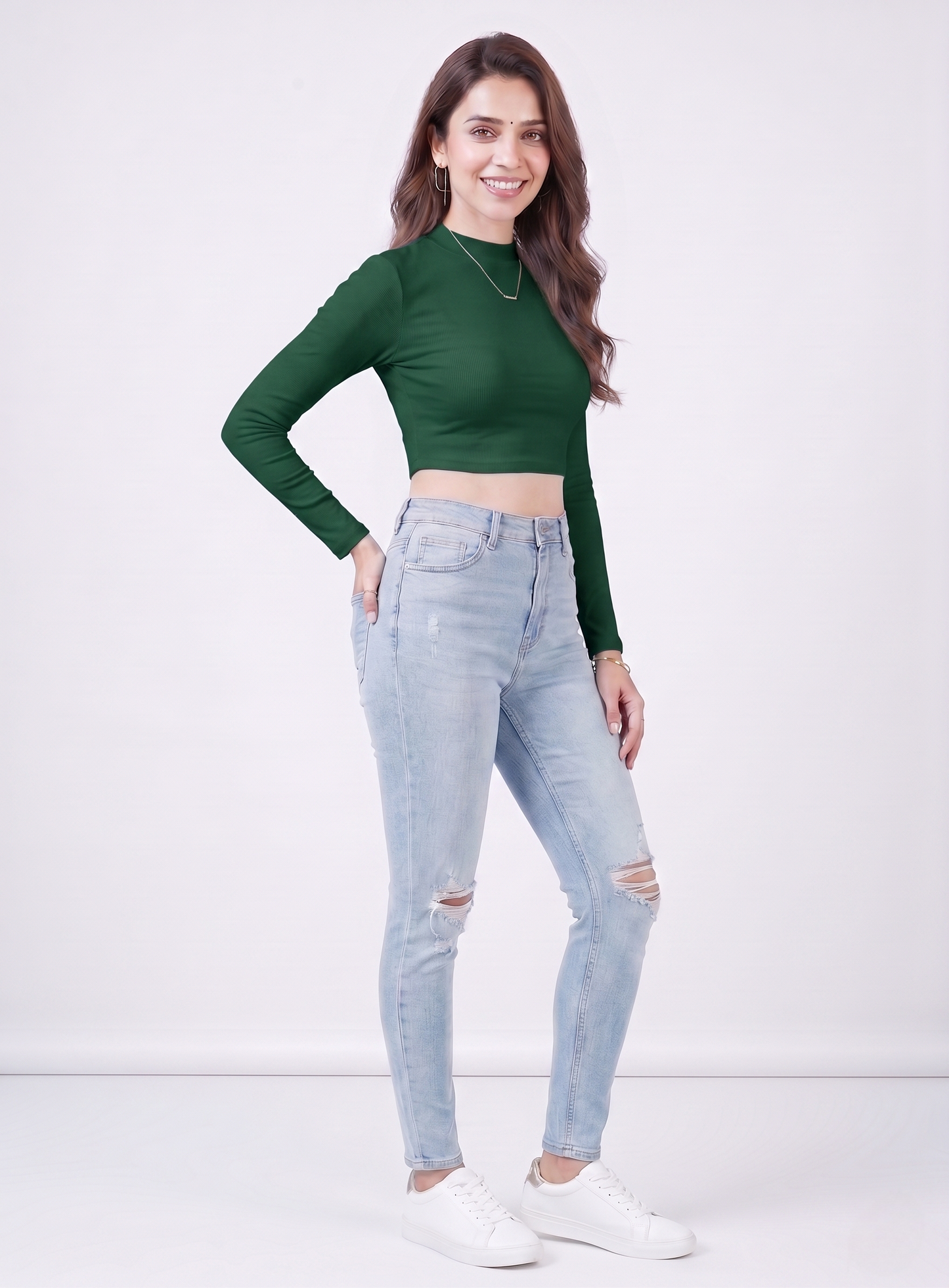 Premium Fitted Ribbed Crop Top - 9 Versatile Shades