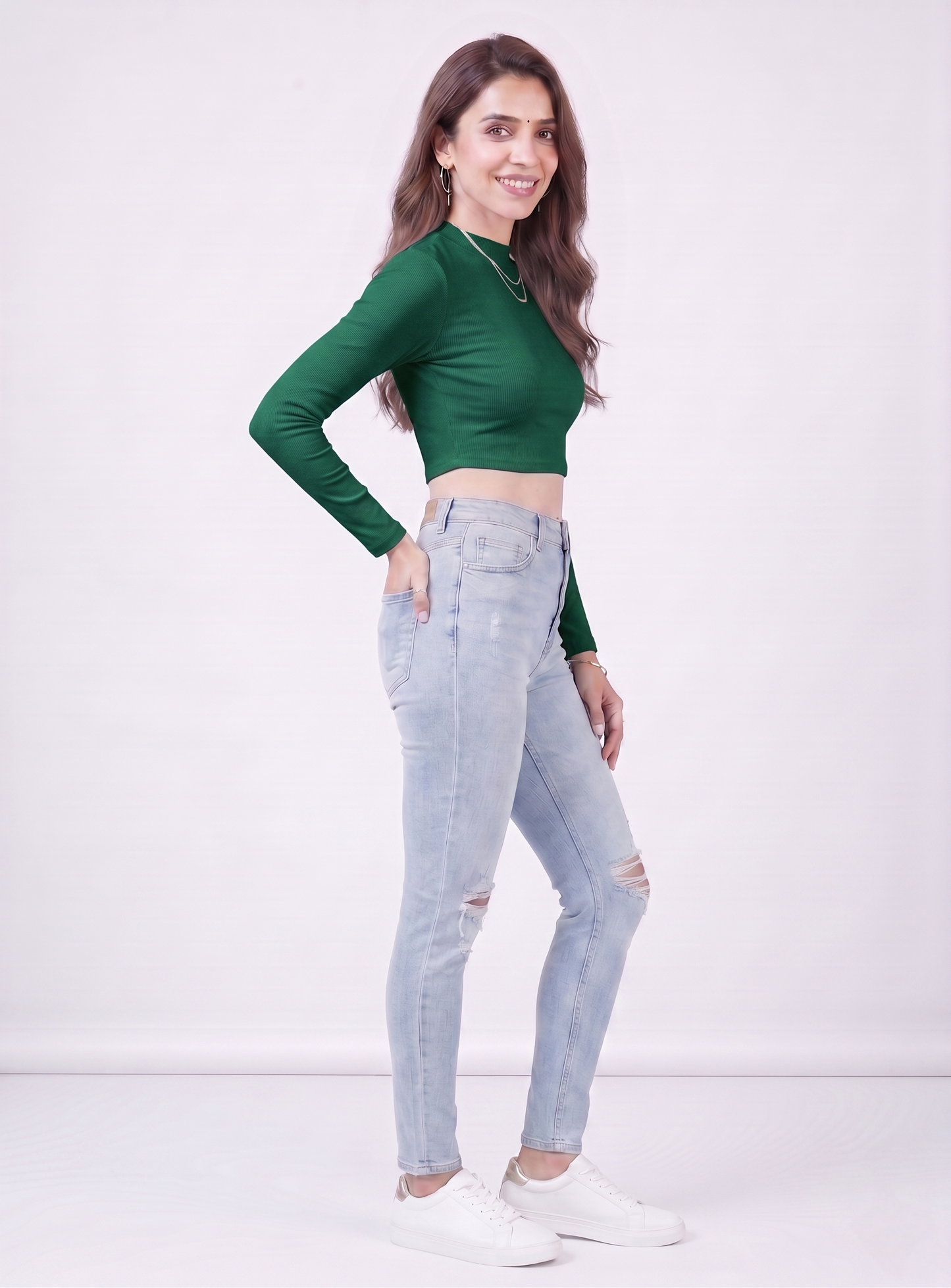 Premium Fitted Ribbed Crop Top - 9 Versatile Shades