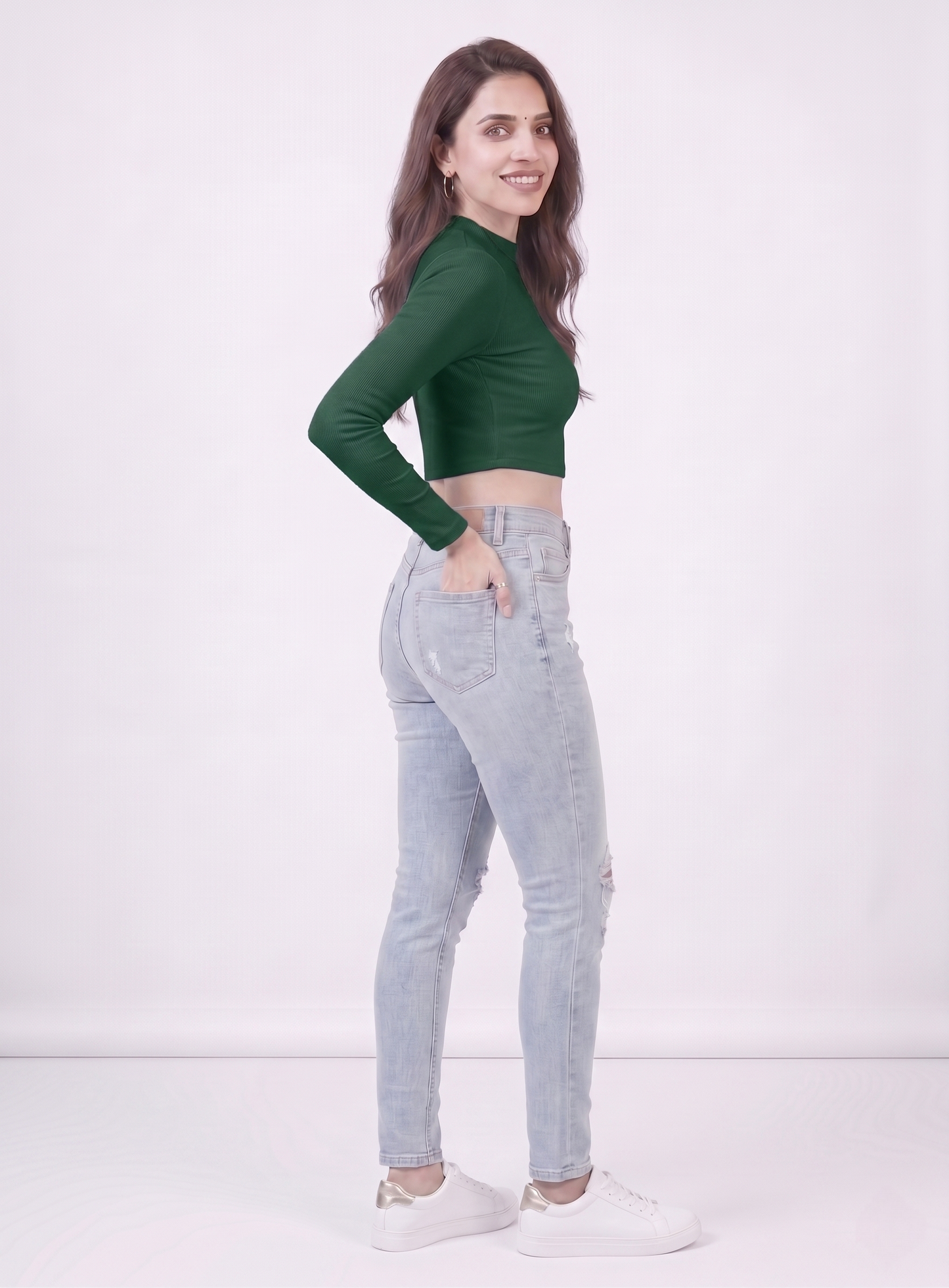 Premium Fitted Ribbed Crop Top - 9 Versatile Shades
