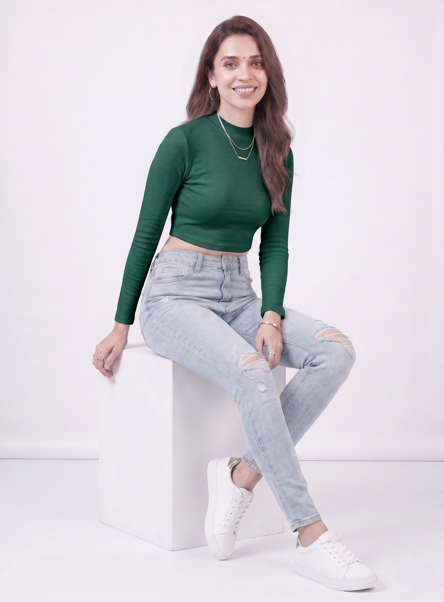 Premium Fitted Ribbed Crop Top - 9 Versatile Shades
