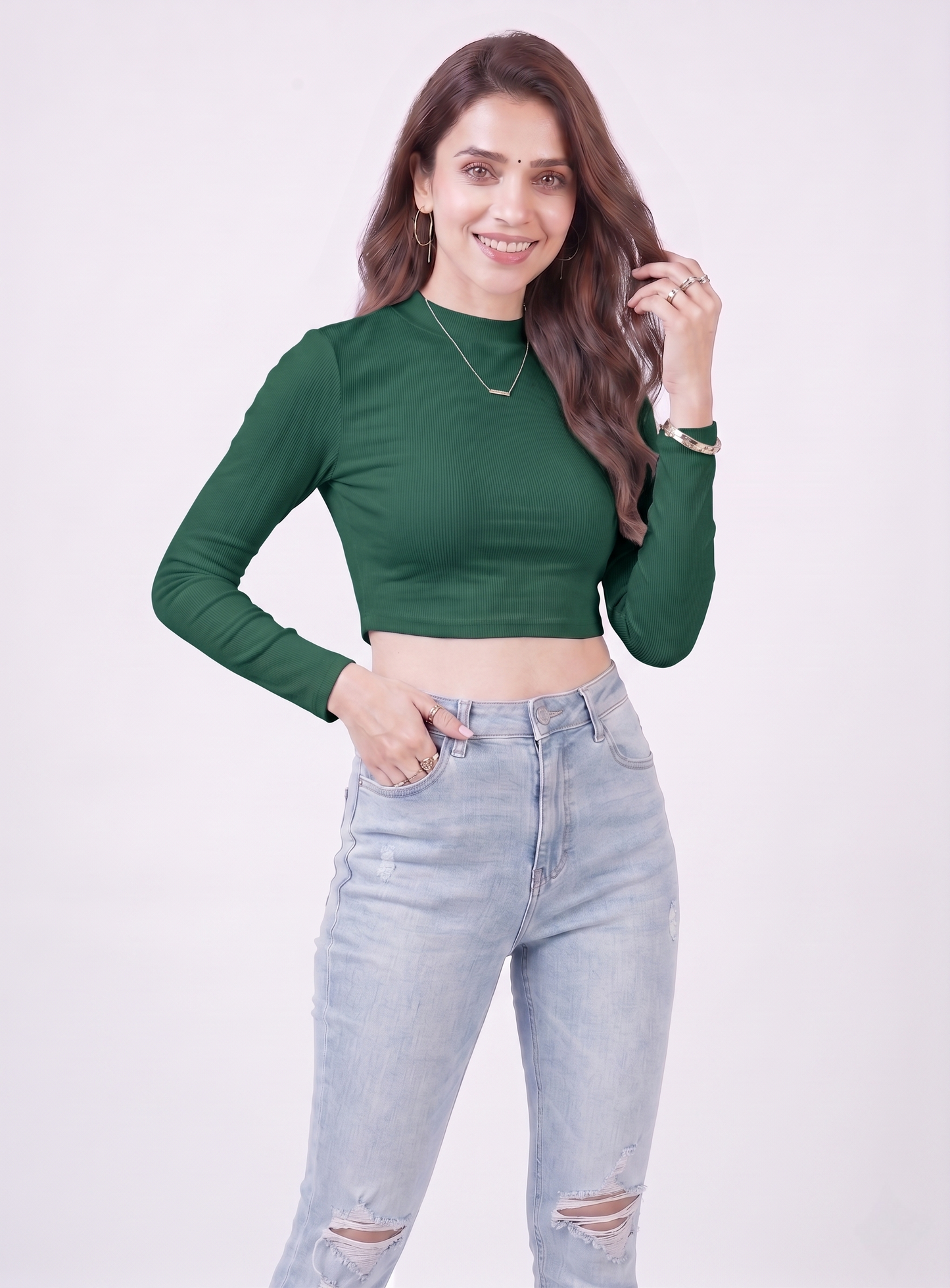 Premium Fitted Ribbed Crop Top - 9 Versatile Shades
