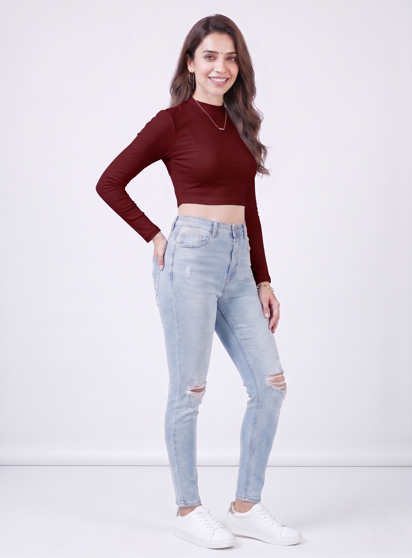 Premium Fitted Ribbed Crop Top - 9 Versatile Shades