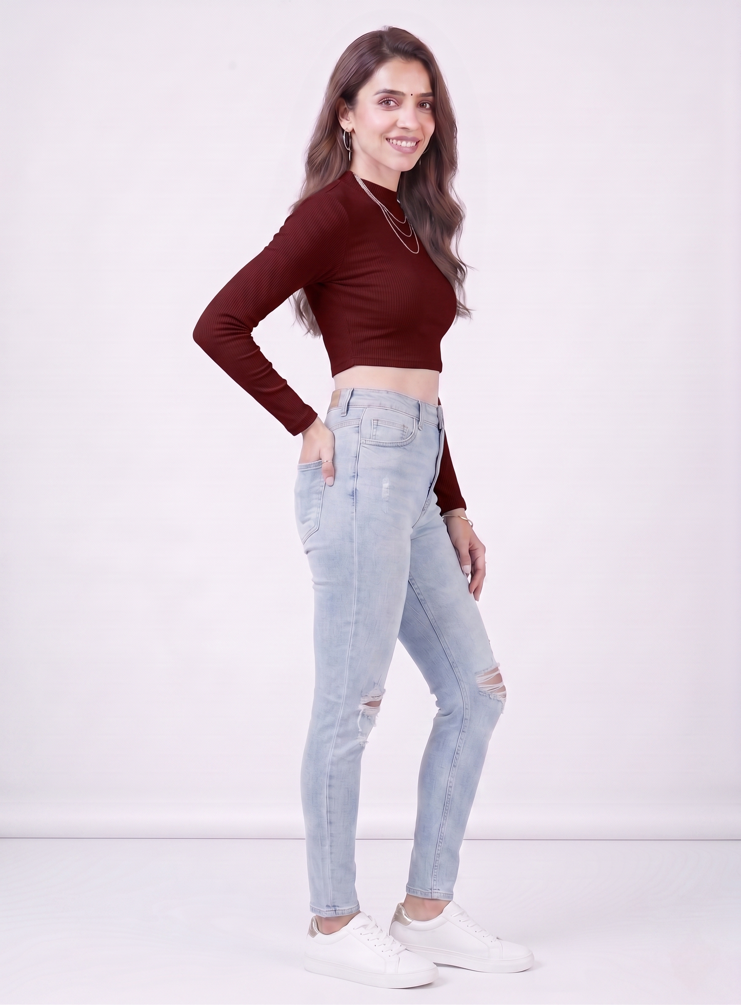 Premium Fitted Ribbed Crop Top - 9 Versatile Shades