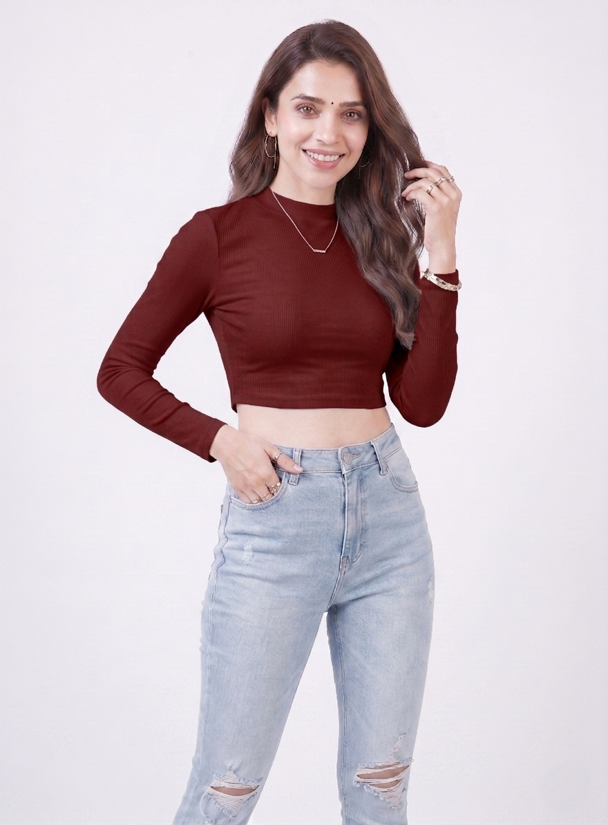 Premium Fitted Ribbed Crop Top - 9 Versatile Shades