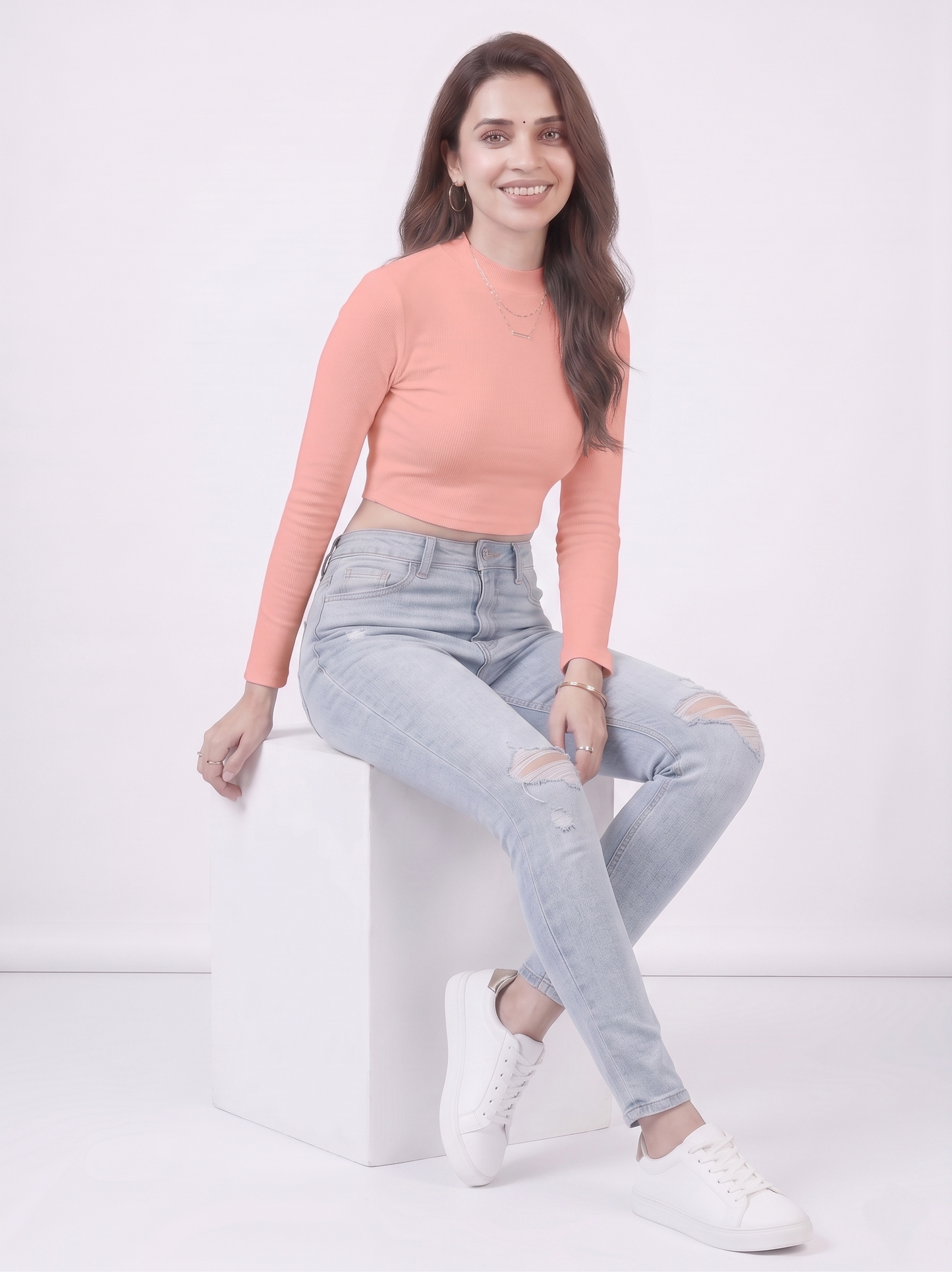Premium Fitted Ribbed Crop Top - 9 Versatile Shades