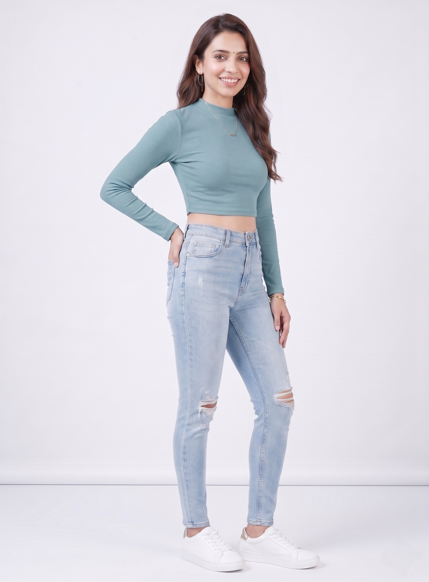 Premium Fitted Ribbed Crop Top - 9 Versatile Shades