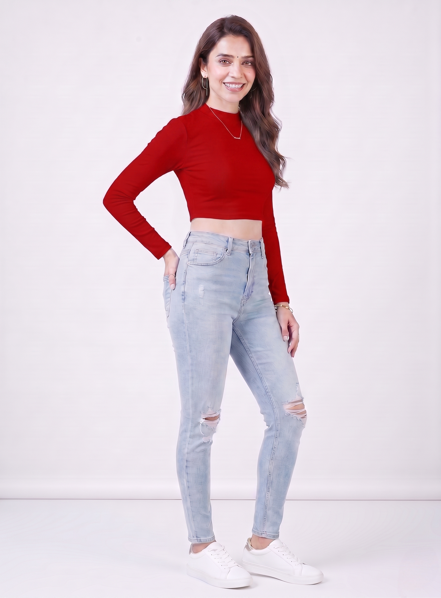Premium Fitted Ribbed Crop Top - 9 Versatile Shades
