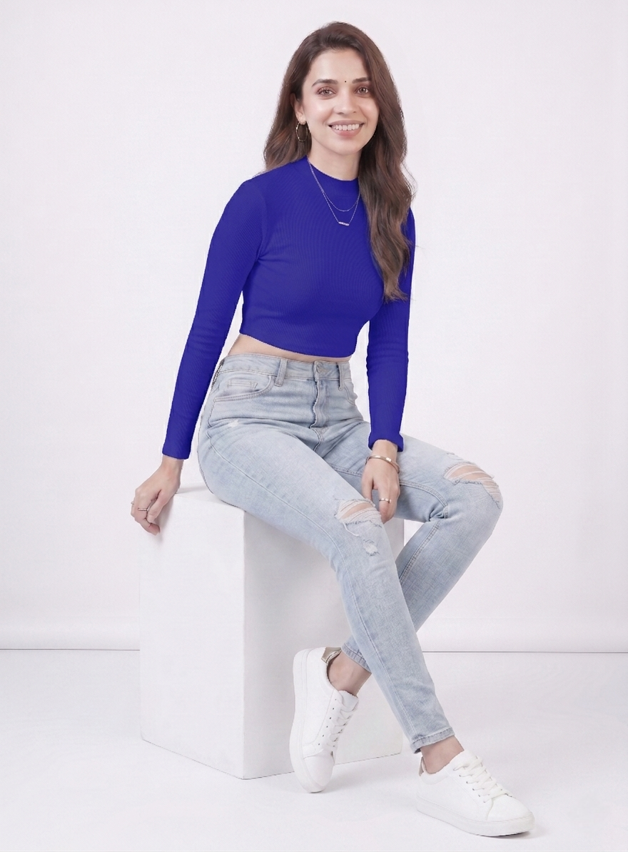 Premium Fitted Ribbed Crop Top - 9 Versatile Shades