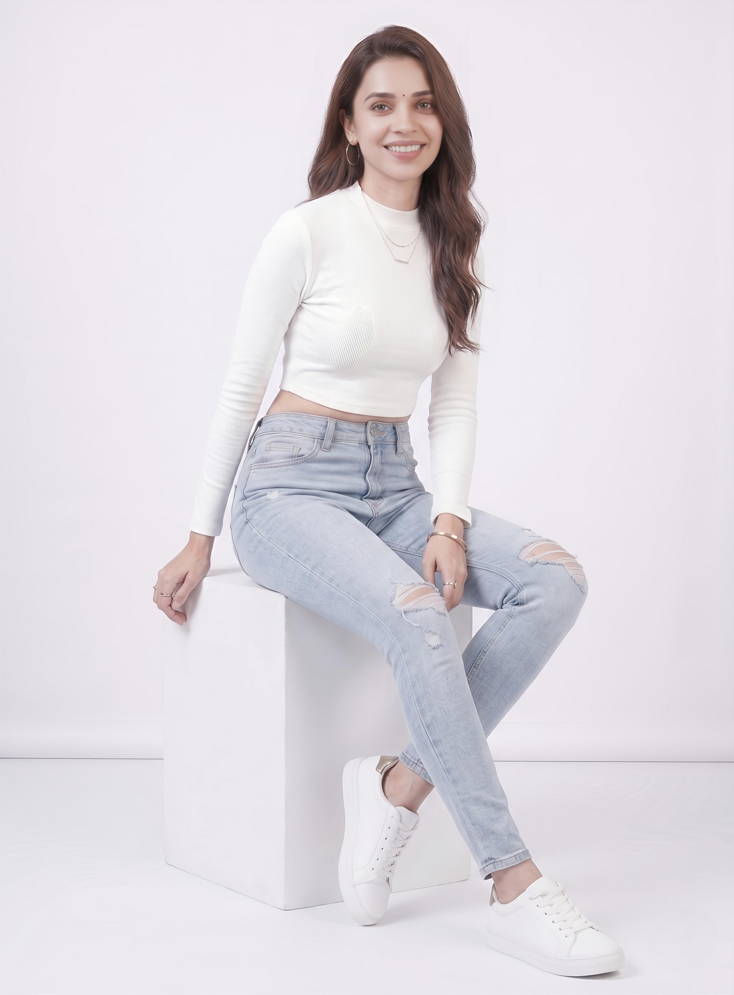 Premium Fitted Ribbed Crop Top - 9 Versatile Shades