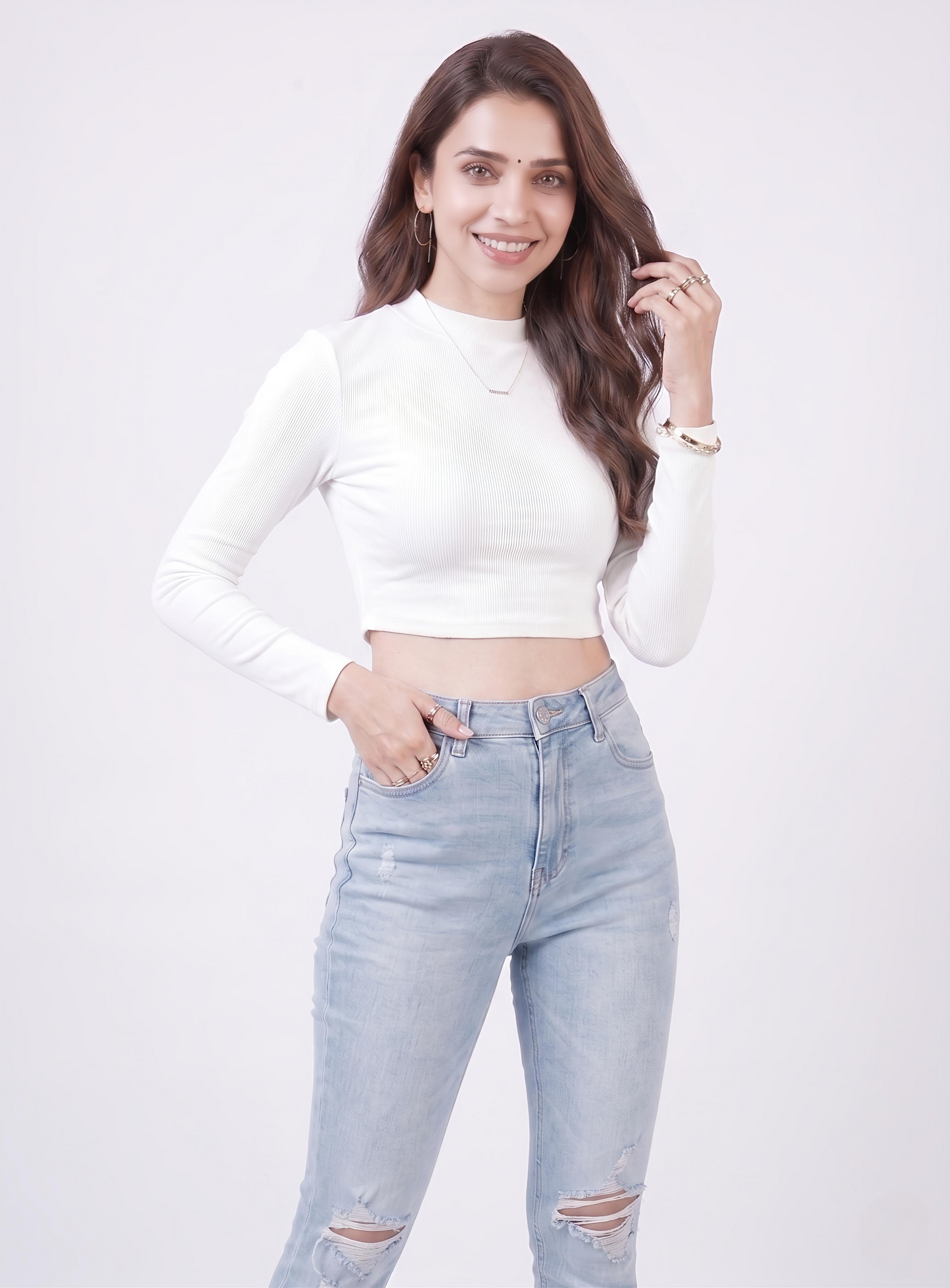 Premium Fitted Ribbed Crop Top - 9 Versatile Shades