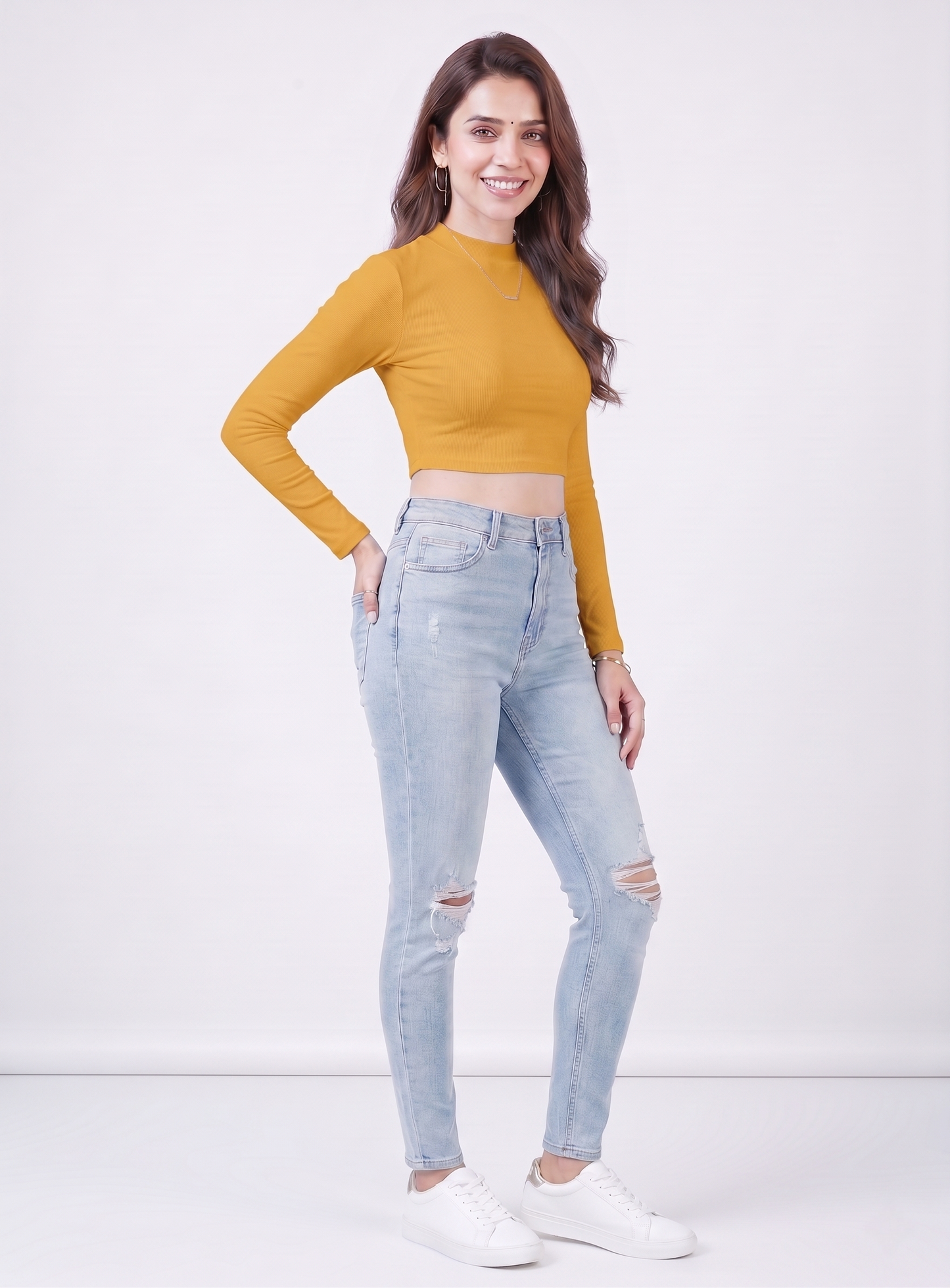 Premium Fitted Ribbed Crop Top - 9 Versatile Shades