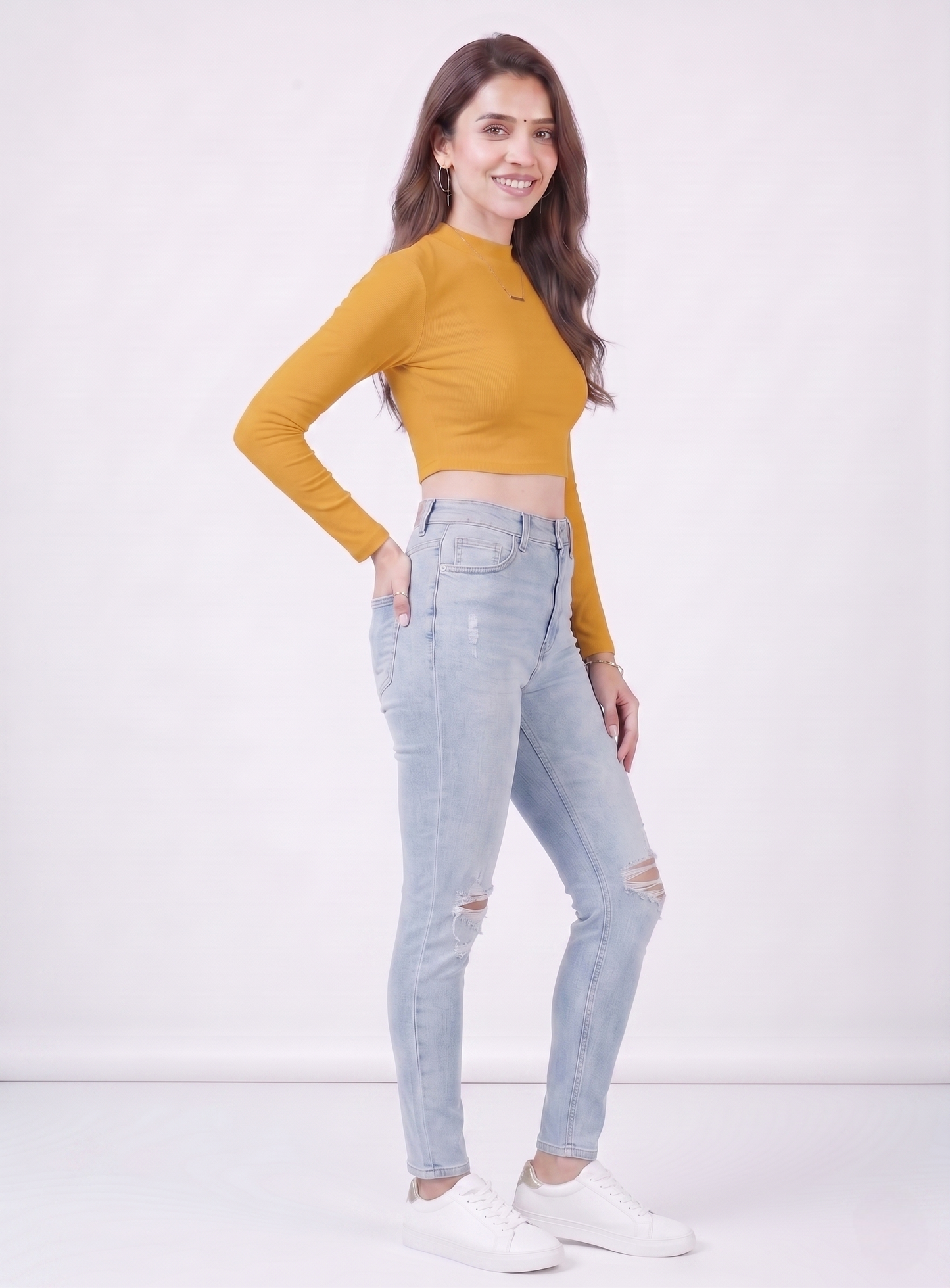 Premium Fitted Ribbed Crop Top - 9 Versatile Shades
