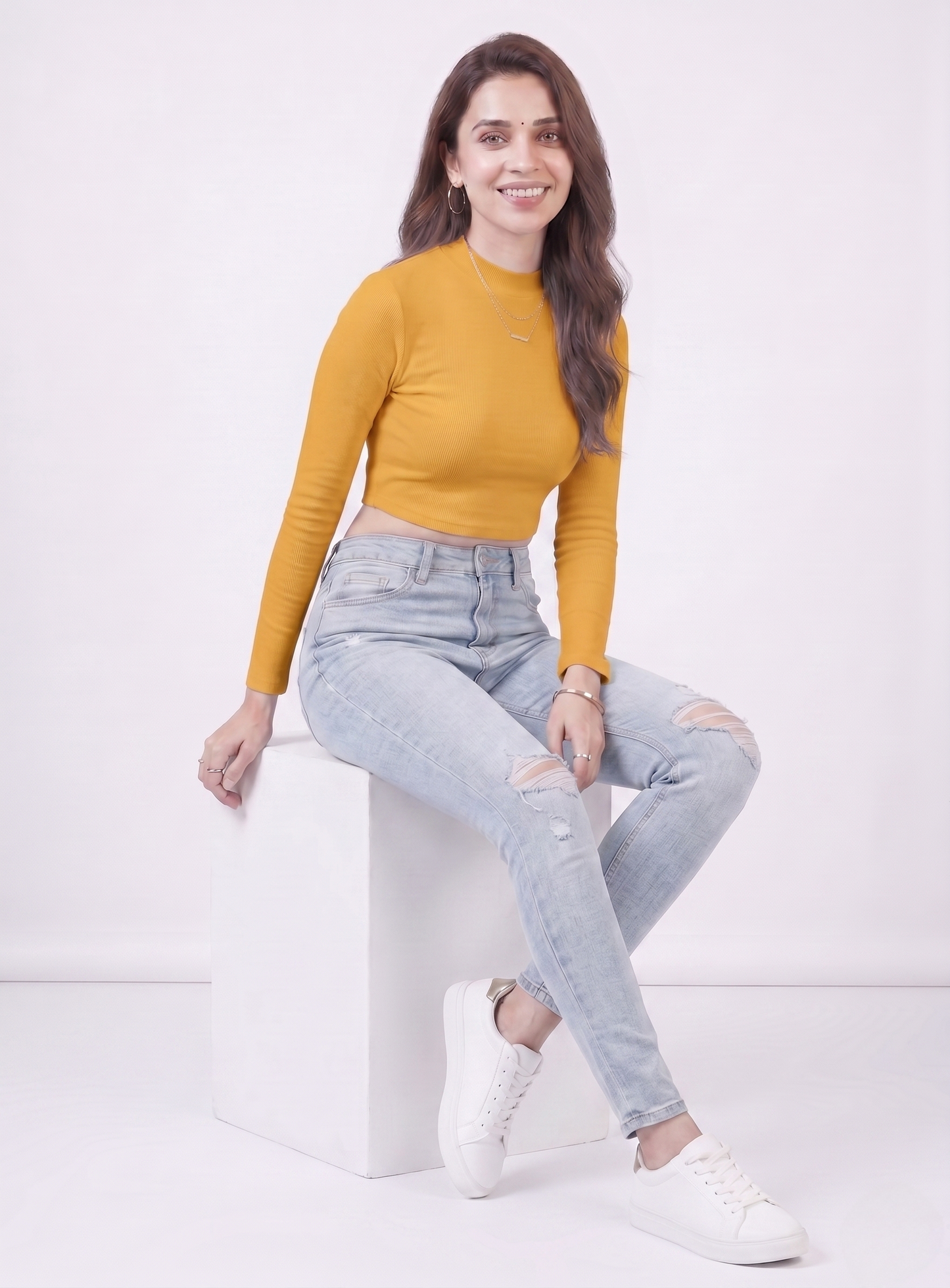 Premium Fitted Ribbed Crop Top - 9 Versatile Shades